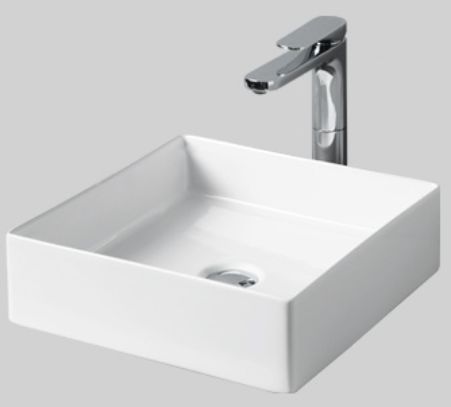 Art Ceram Scalino lavabo 38x38 cm quadrata da appoggio bianco SCL00101;00