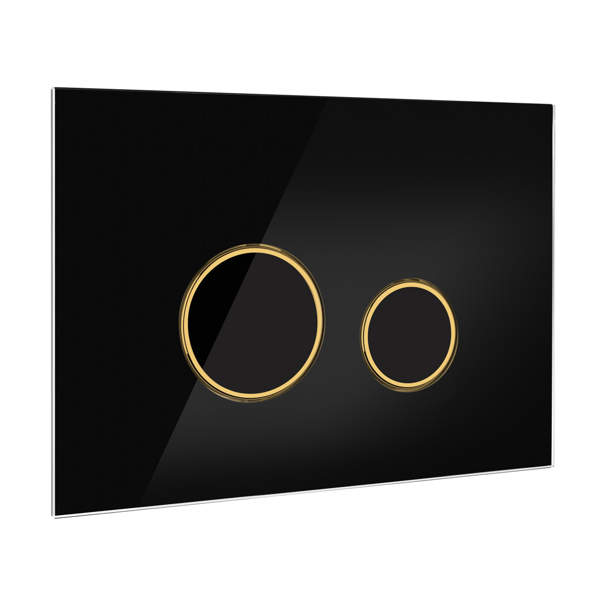 Oltens Lule placca di comando per WC nero/oro opaco/nero 57203300