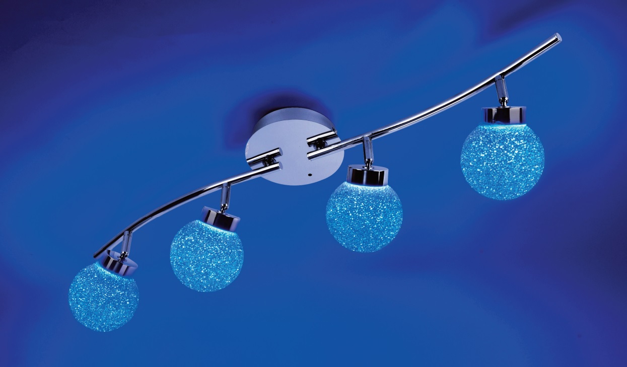 Just Light Miko lampada da soffitto 4x3.2 W cromo 14551-17