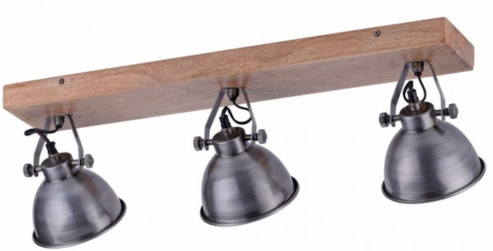 Just Light Samia lampada da soffitto 3x40 W legno-ferro 11983-77