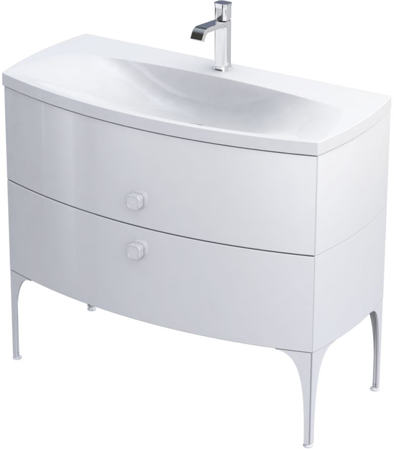 Oristo Louis armadietto 101.6x47.7x55.4 cm sottolavabo sospeso bianco OR50-SD2S-102-1