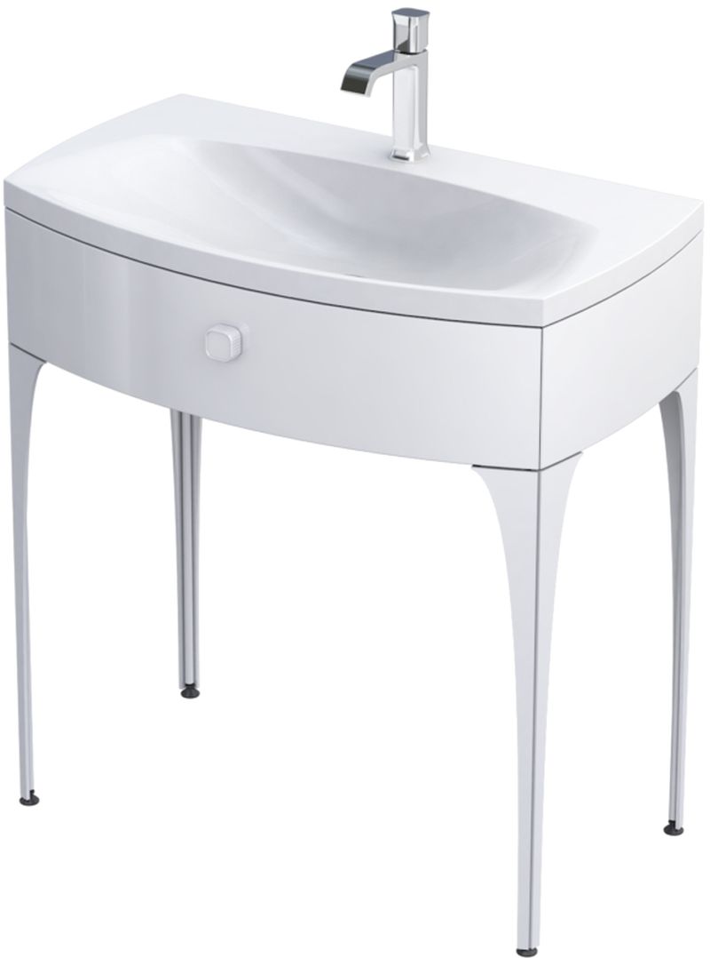 Oristo Louis armadietto 81.6x47.7x87 cm sottolavabo a terra bianco OR50-SD1S-82-1