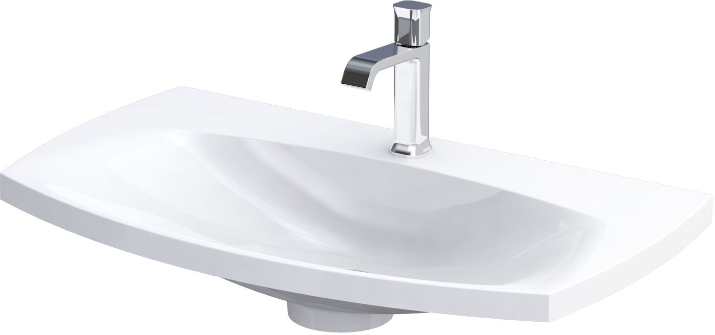 Oristo Louis lavabo 82x48 cm rettangolare da mobile bianco UME-LU-82-92