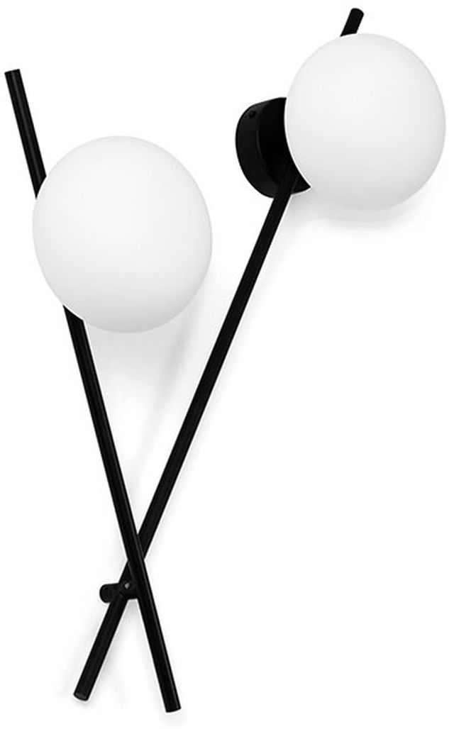 Miloox Mikado lampada da parete 2x28 W bianco-nero 1744.175