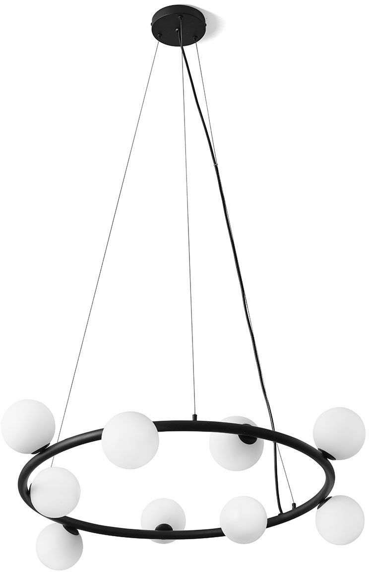 Miloox Pomi lampada sospesa x40 W bianco-nero 1744.102