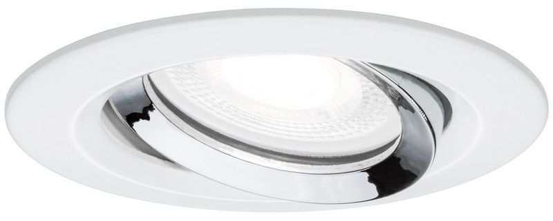 Paulmann Nova lampada da incasso 1x6 W bianco-cromo 93673