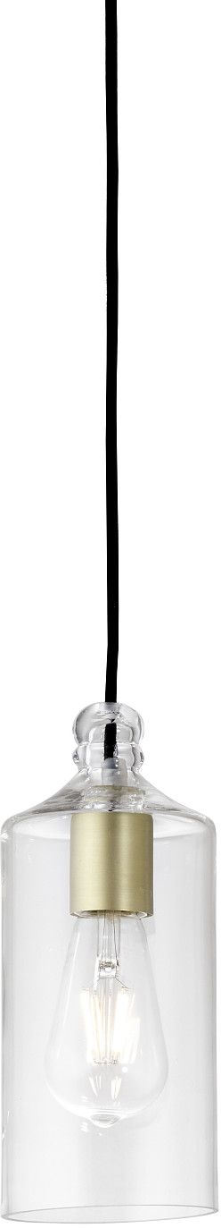 Miloox Ebe lampada sospesa 1x40 W nero-trasparente 1744.12