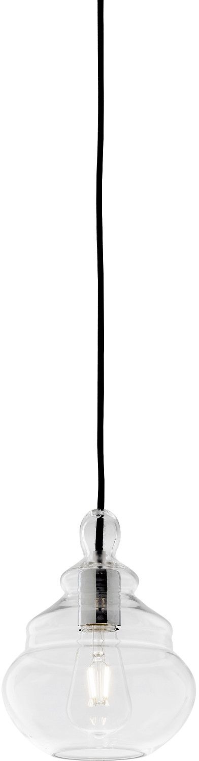Miloox Adone lampada sospesa 1x40 W nero-trasparente 1744.14