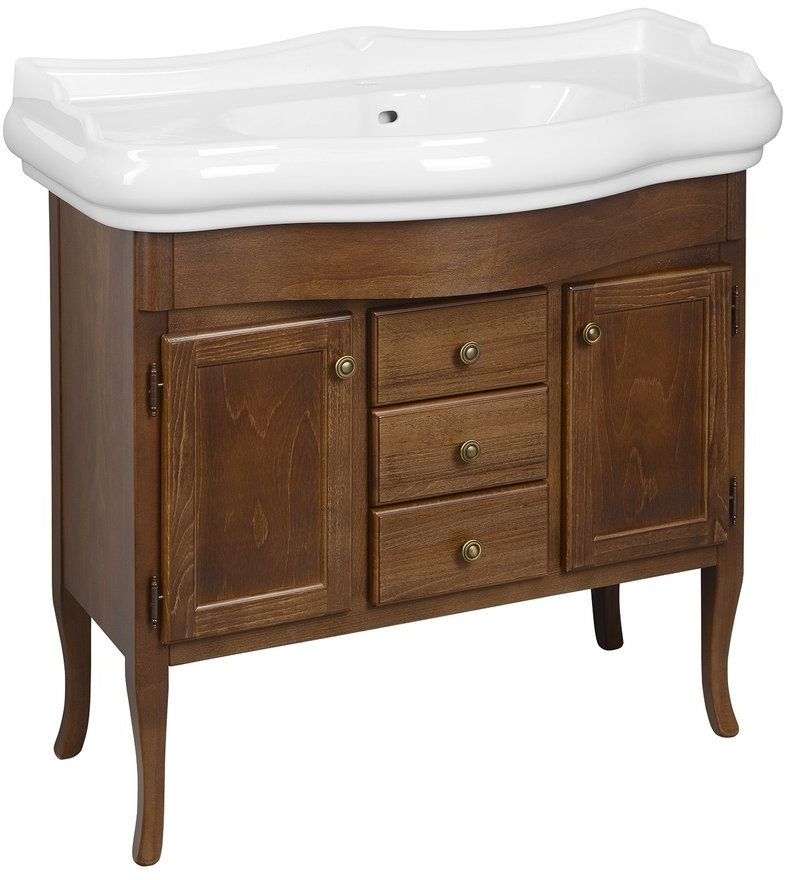 Sapho Retro armadietto 89x36.5x80 cm sottolavabo a terra faggio 1620