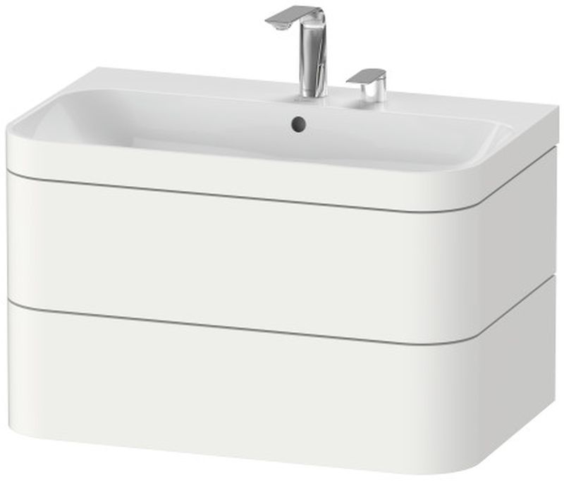 Duravit Happy D.2 lavabo con armadietto 77.5 cm bianco HP4637O3636