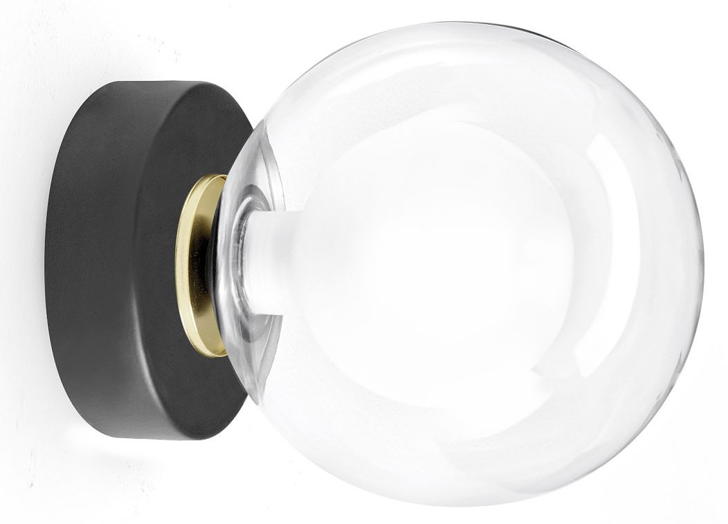Miloox Cosmo lampada da parete 1x40 W nero-trasparente 1744.167