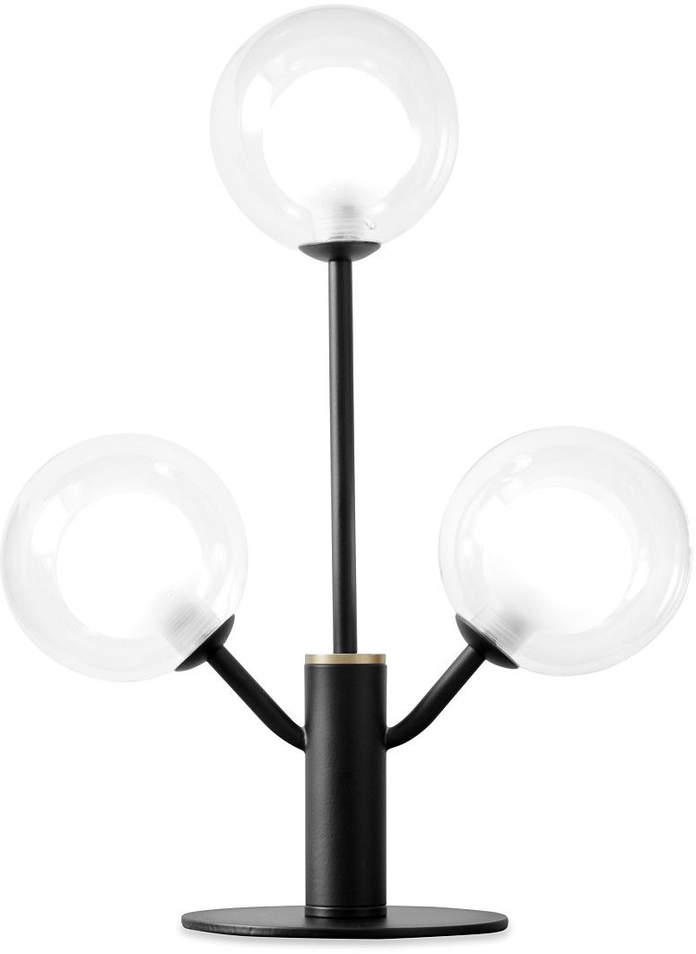 Miloox Cosmo lampada da tavolo 3x40 W nero-trasparente 1744.169