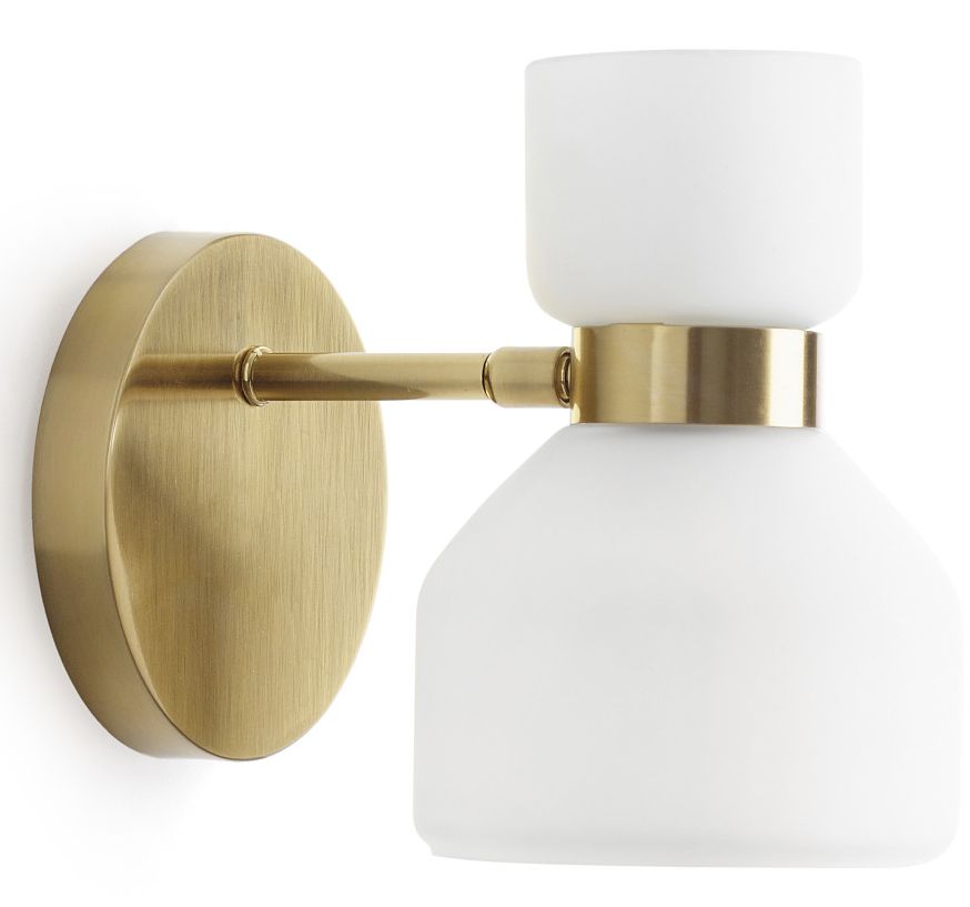 Miloox Fifty lampada da parete 1x40 W bianco-oro 1744.17