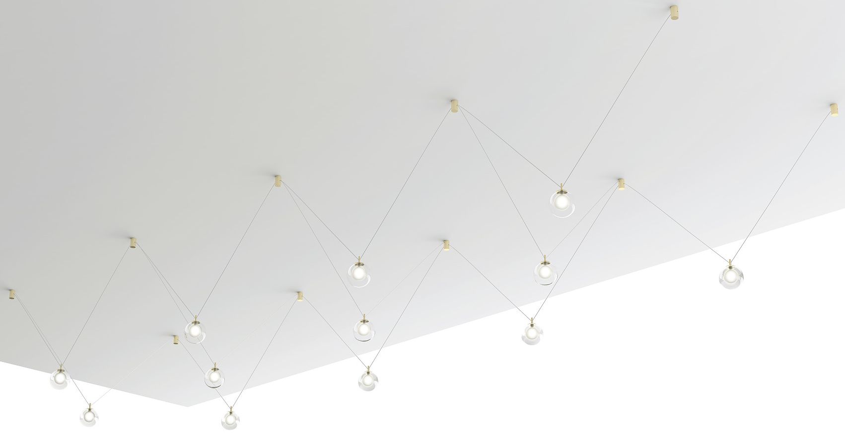 Miloox Aladino lampada sospesa x40 W trasparente-oro 1744.172