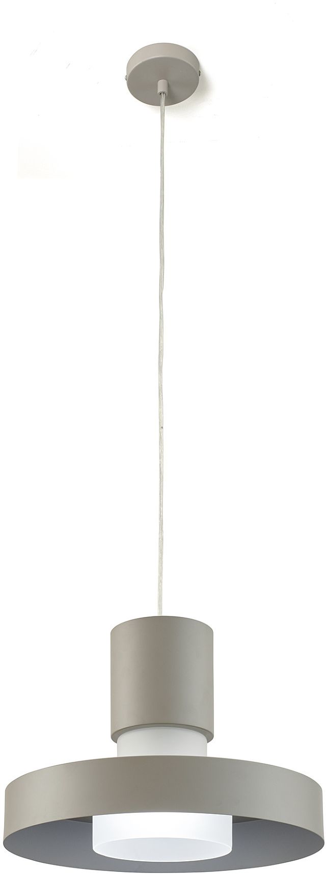 Miloox Babele lampada sospesa 1x40 W bianco-grigio/cenere 1744.174