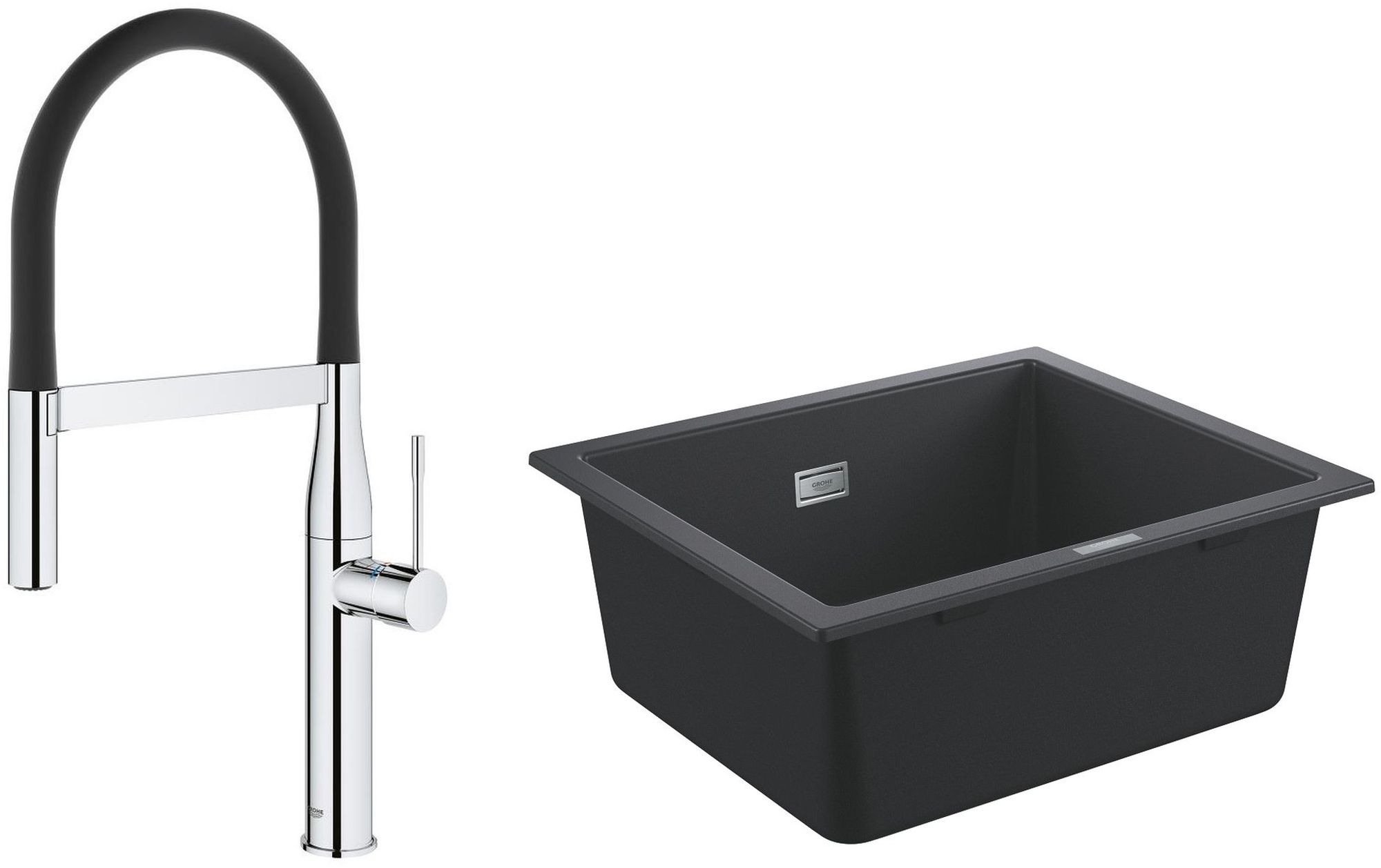 Set rubinetto da cucina Grohe Essence 30294000, lavello in granito Grohe K700 31654AP0