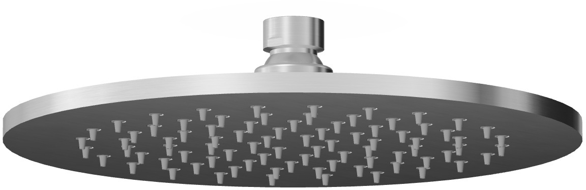 Zucchetti Helm soffione doccia 22x22 cm rotonda acciaio Z94261.X