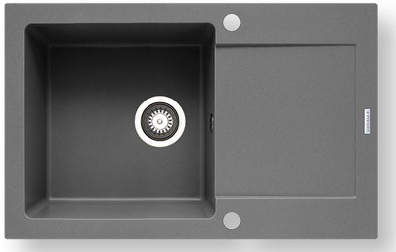 Pyramis Mido lavello in granito 79x50 cm grigio/grafite/inox 070088701