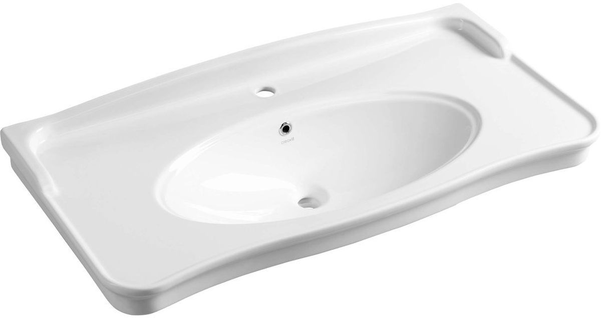 Creavit Antik lavabo 100.3x50.1 cm rettangolare a parete bianco lucida AN100