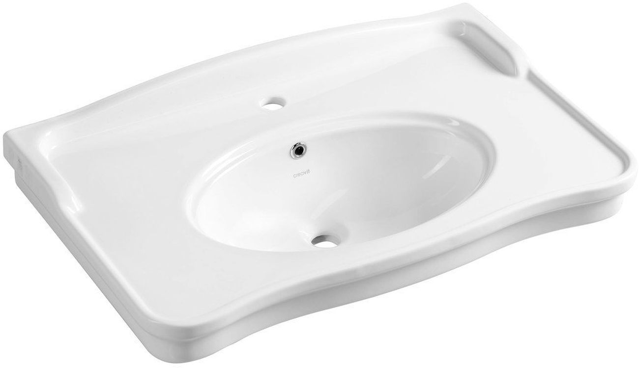Creavit Antik lavabo 80x49.5 cm rettangolare a parete bianco AN080