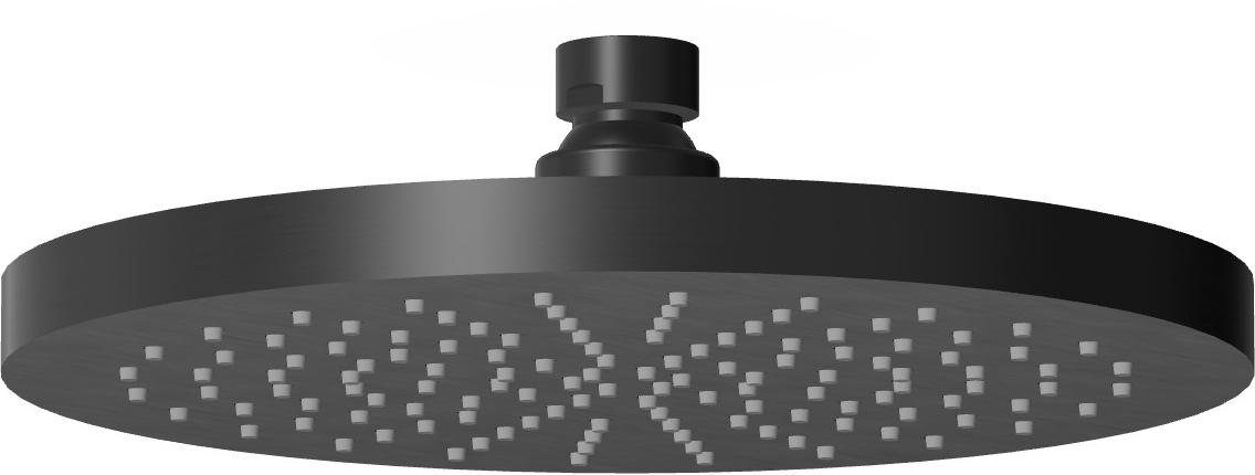 Zucchetti Helm soffione doccia 20x20 cm rotonda nero Z94263.XP81