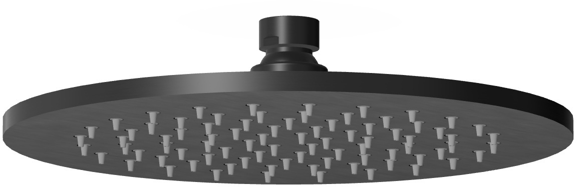 Zucchetti Helm soffione doccia 22x22 cm rotonda nero Z94261.XP81