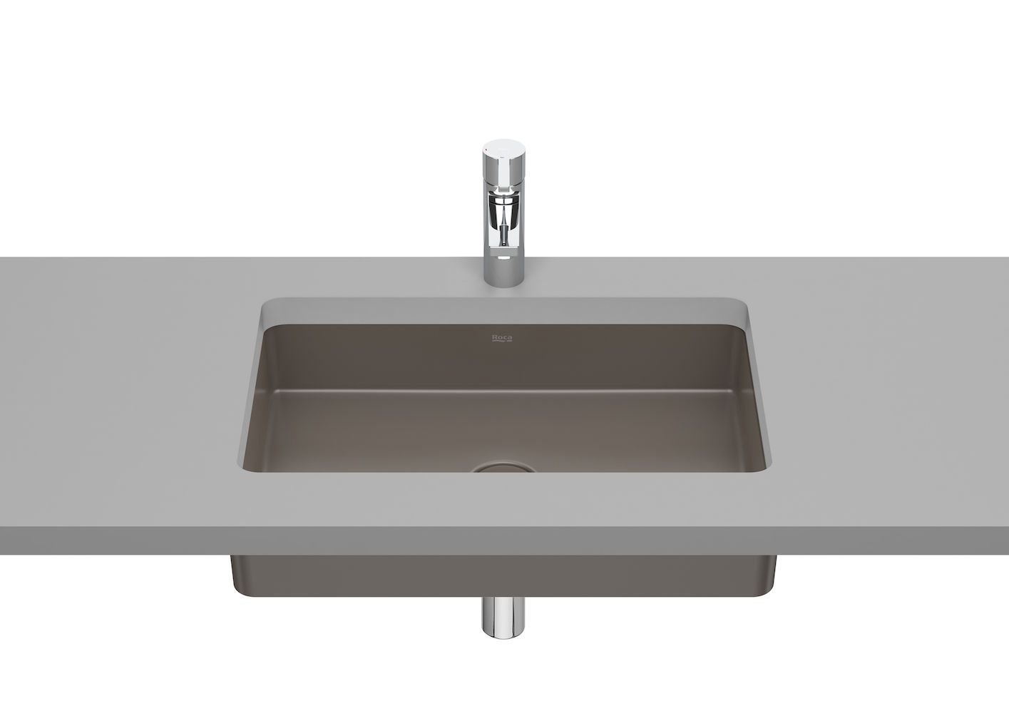 Roca Inspira lavabo 54x32 cm rettangolare sottopiano marrone/beige A327535660