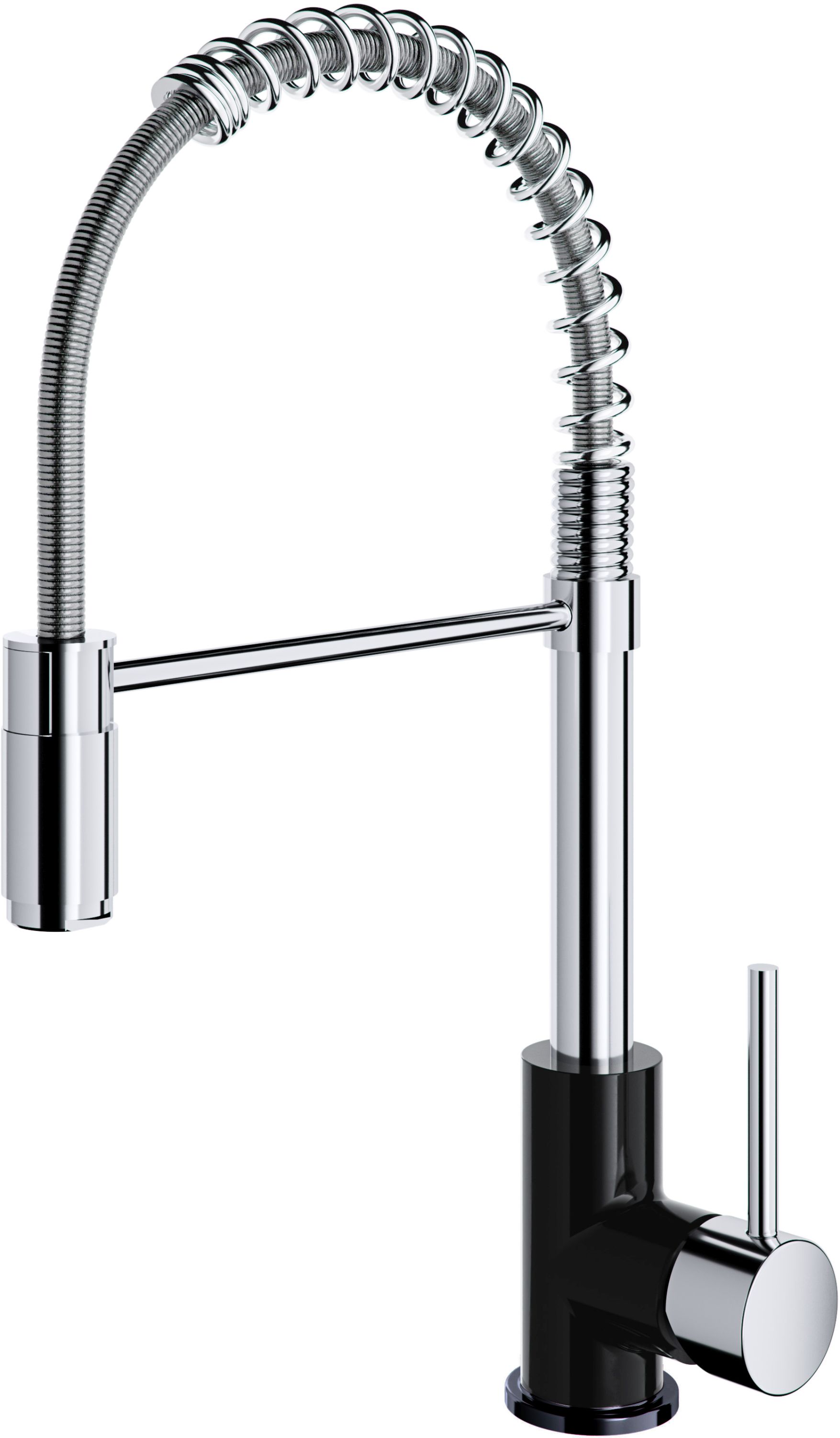 Genesis Helix rubinetto da cucina verticale cromo-nero 1129033