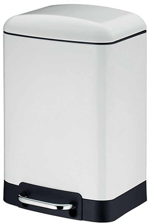 Kela Davino secchio della spazzatura 6 l bianco-nero 22996
