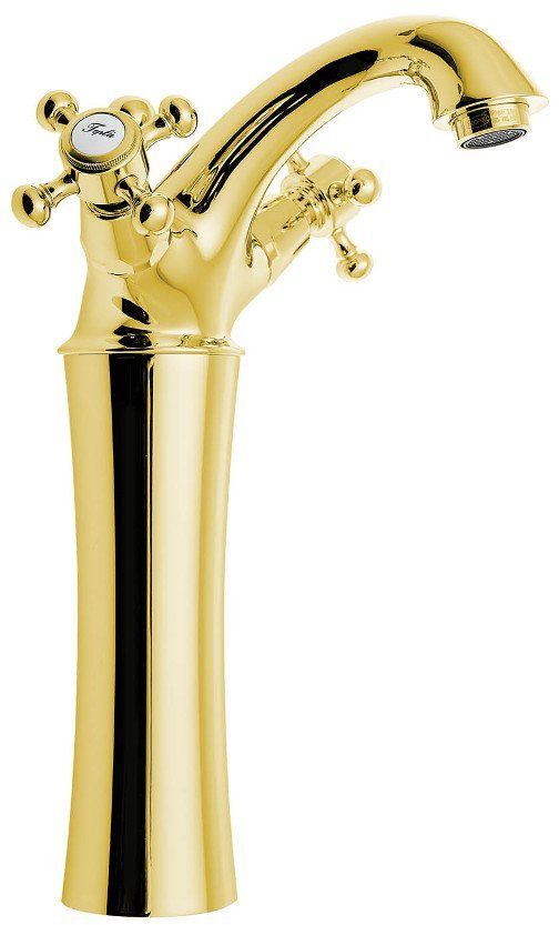 Sapho Antea rubinetto per lavabo verticale oro 3175L