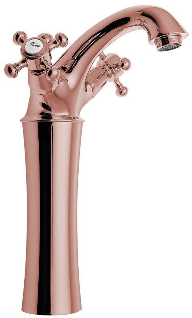 Sapho Antea rubinetto per lavabo verticale oro 3177L