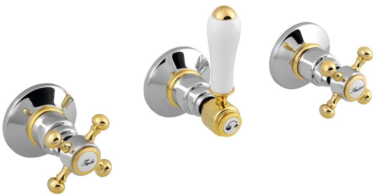 Sapho Antea rubinetto per doccia da incasso cromo-oro SET305-102