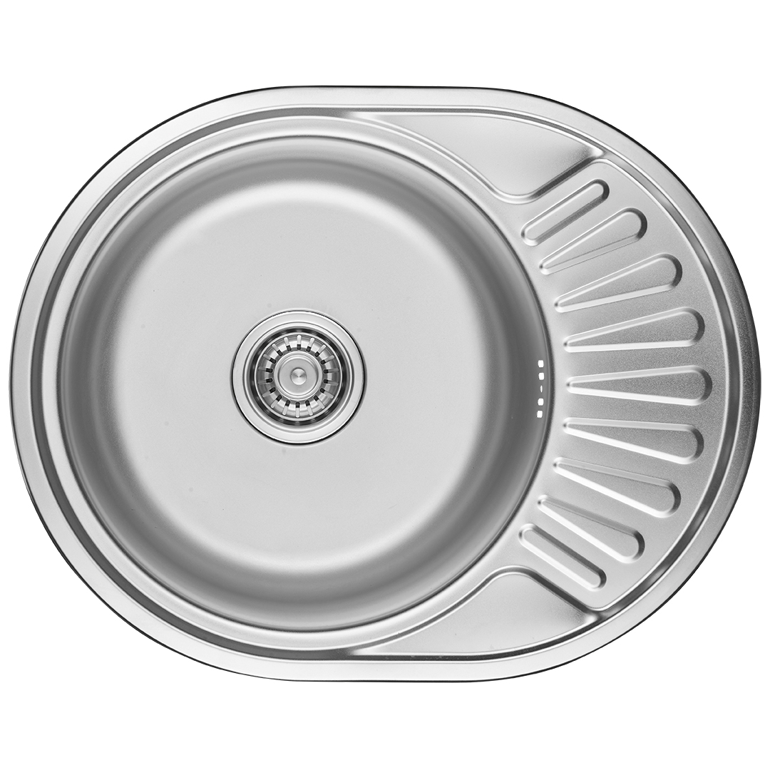 Kuchinox Normal lavello in acciaio con sifone 57x45 cm SGN083T