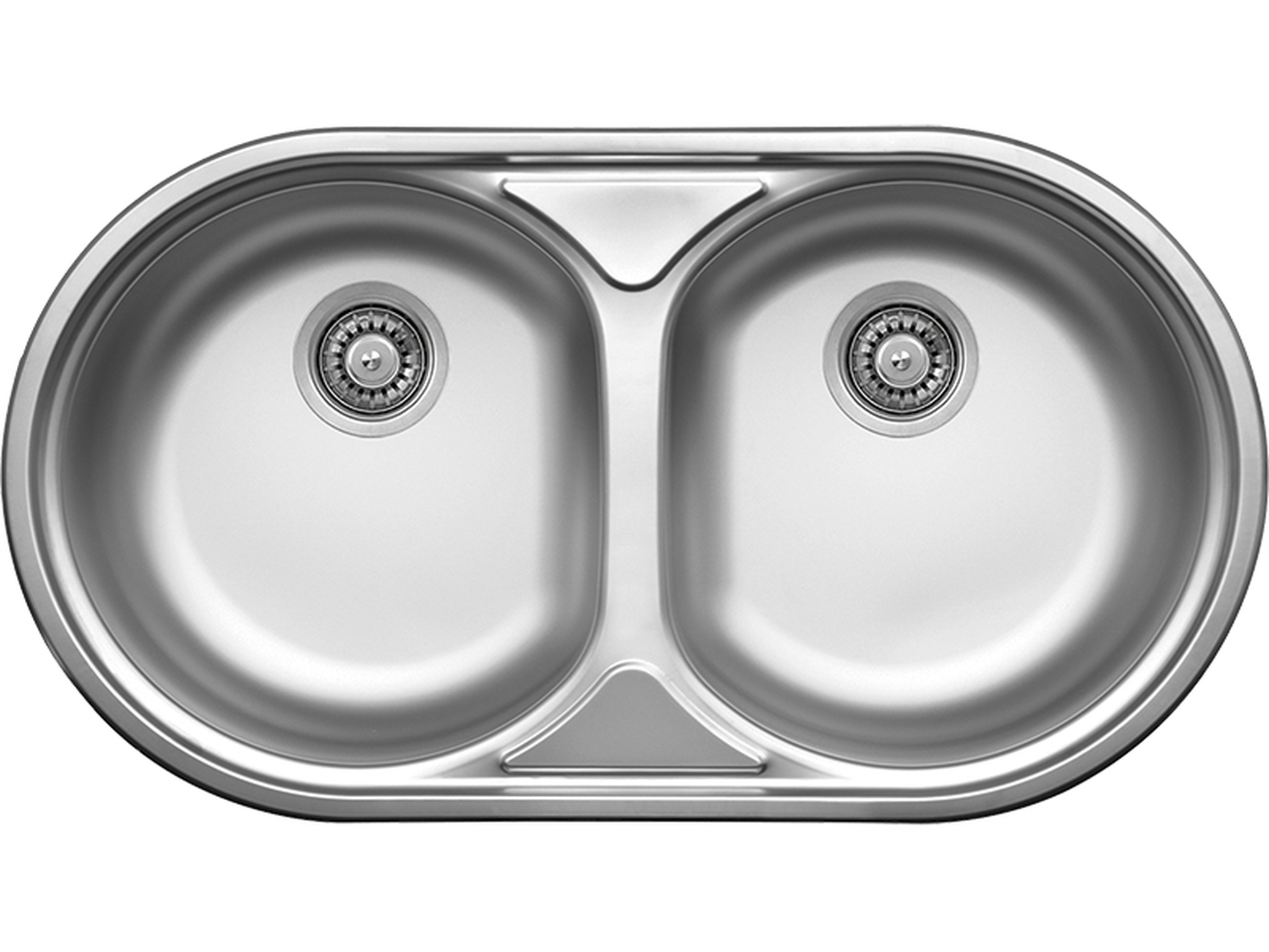 Kuchinox Normal lavello in acciaio con sifone 78x43.5 cm SGN320T