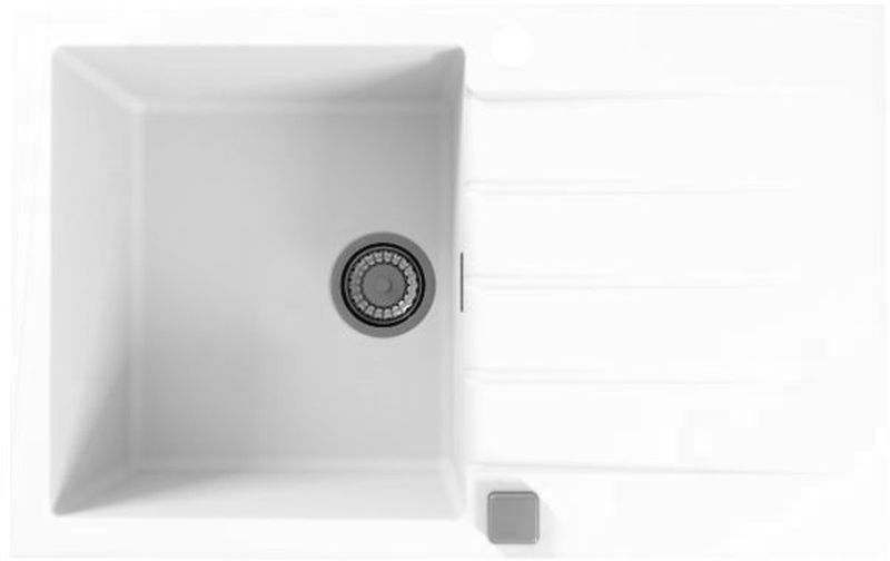 Alveus Cadit lavello in granito 79x50 cm bianco 1132022