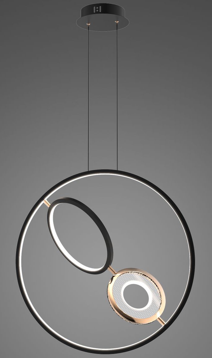 Altavola Design Seppia lampada sospesa intelligente 3x45 W nero-oro LA115/X_62_1+2_3k_black_gold