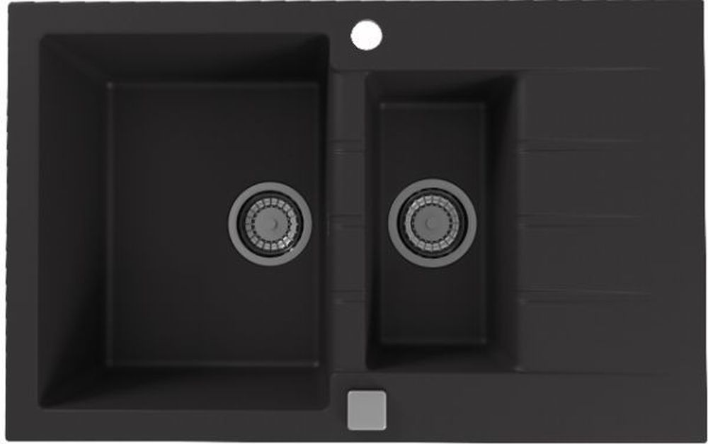 Alveus Cadit lavello in granito 79x50 cm nero 1131361