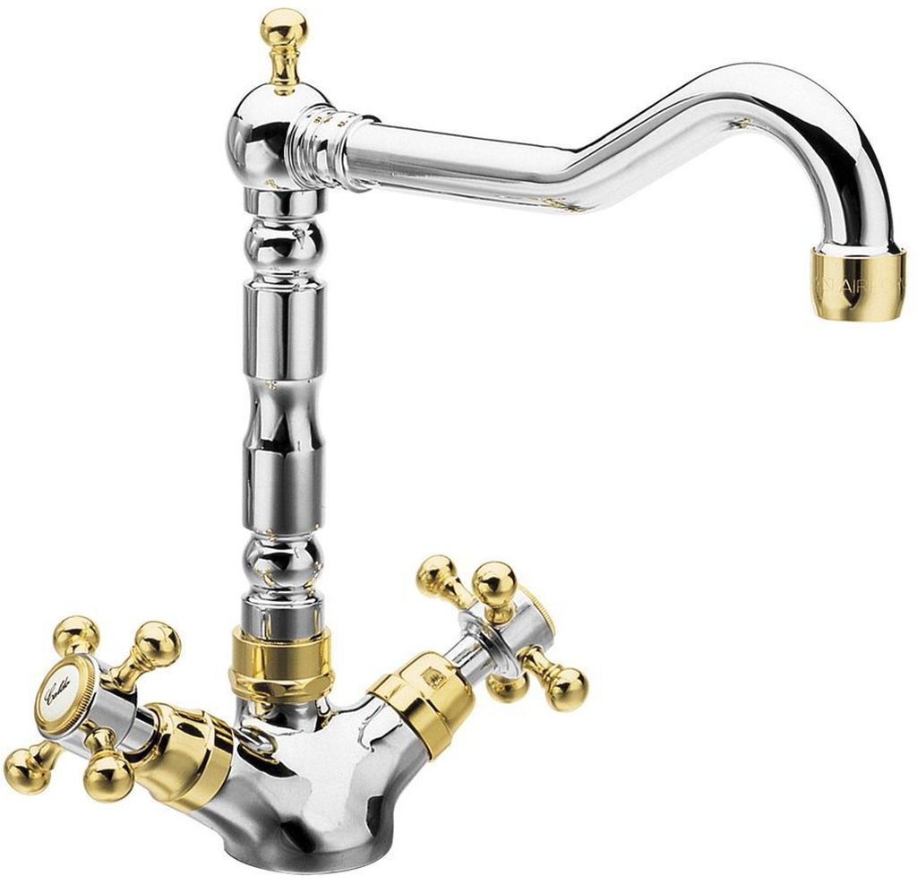 Sapho Antea rubinetto da cucina verticale cromo-oro/oro antico 3122