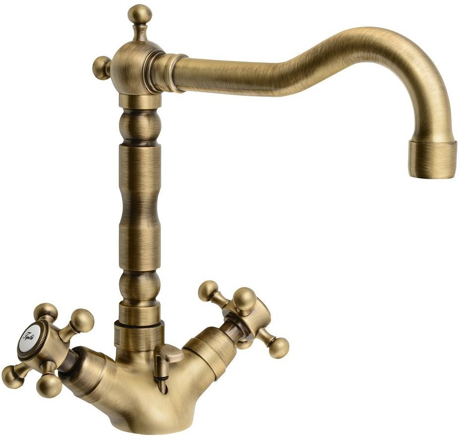 Sapho Antea rubinetto per lavabo verticale ottone/bronzo antico 3376