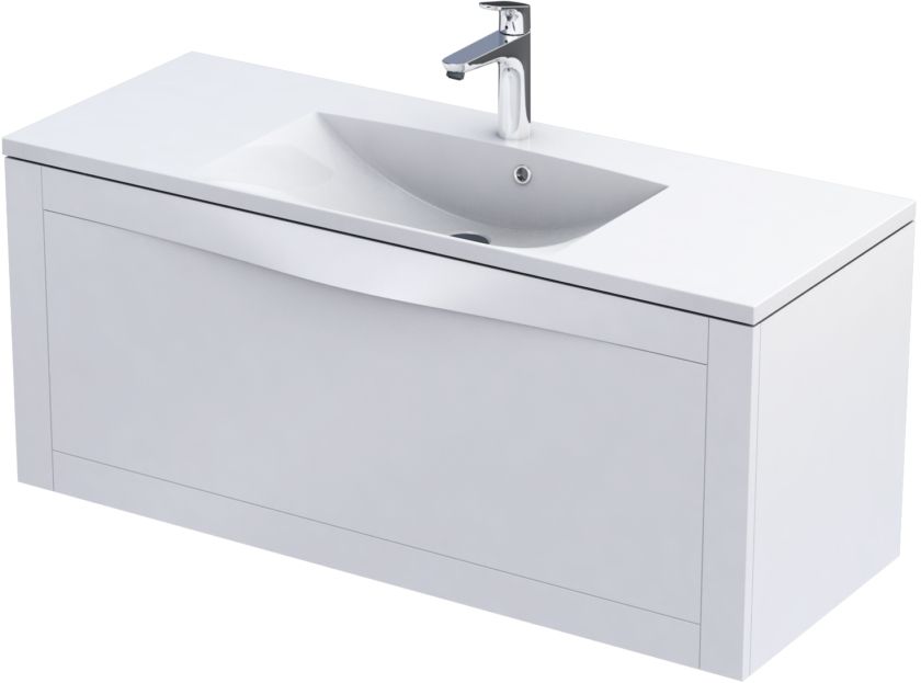 Oristo Skagen armadietto 120x45.5x50 cm sottolavabo sospeso bianco OR49-SD1S-120-2