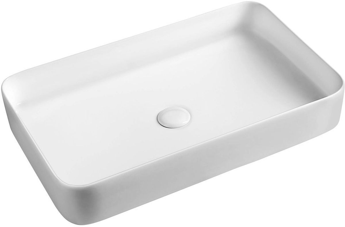 Sapho Blade lavabo 65x40 cm rettangolare da appoggio bianco lucida WH051