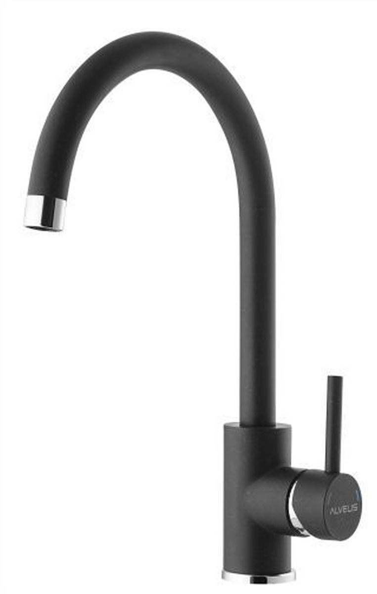 Alveus Roxa rubinetto da cucina verticale nero 1129039
