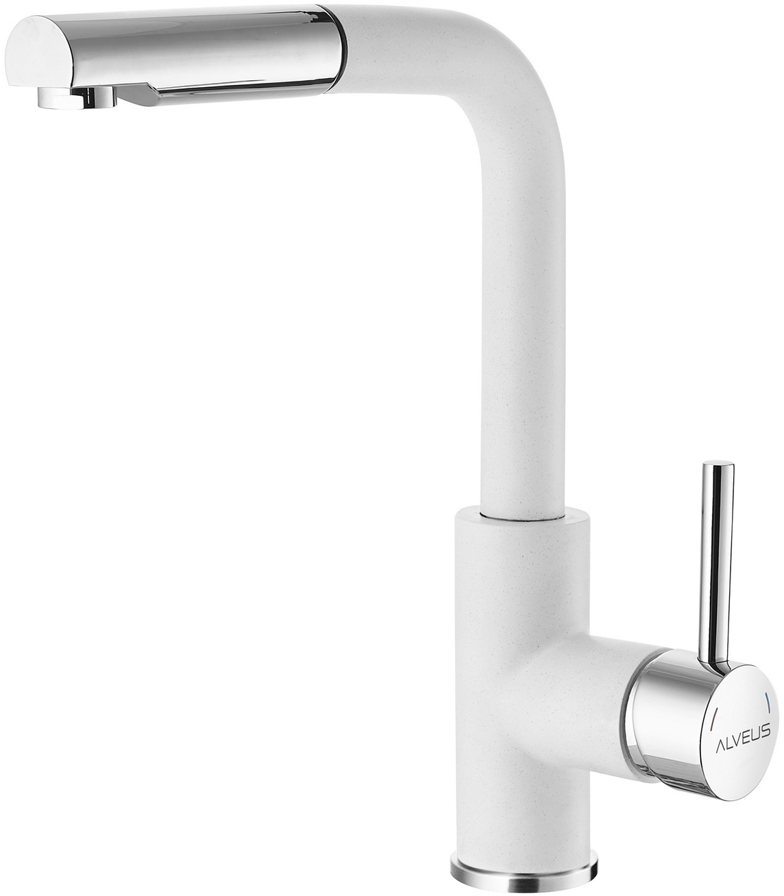 Alveus Siros rubinetto da cucina verticale bianco 1129046