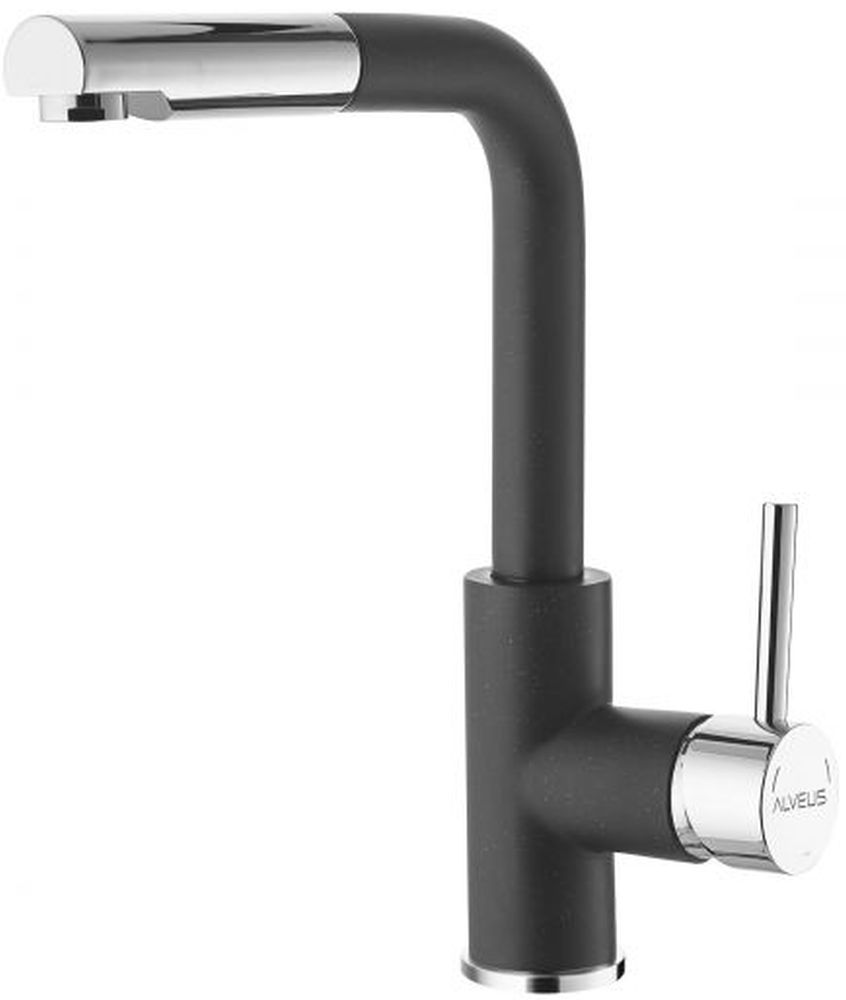 Alveus Siros rubinetto da cucina verticale nero 1129048