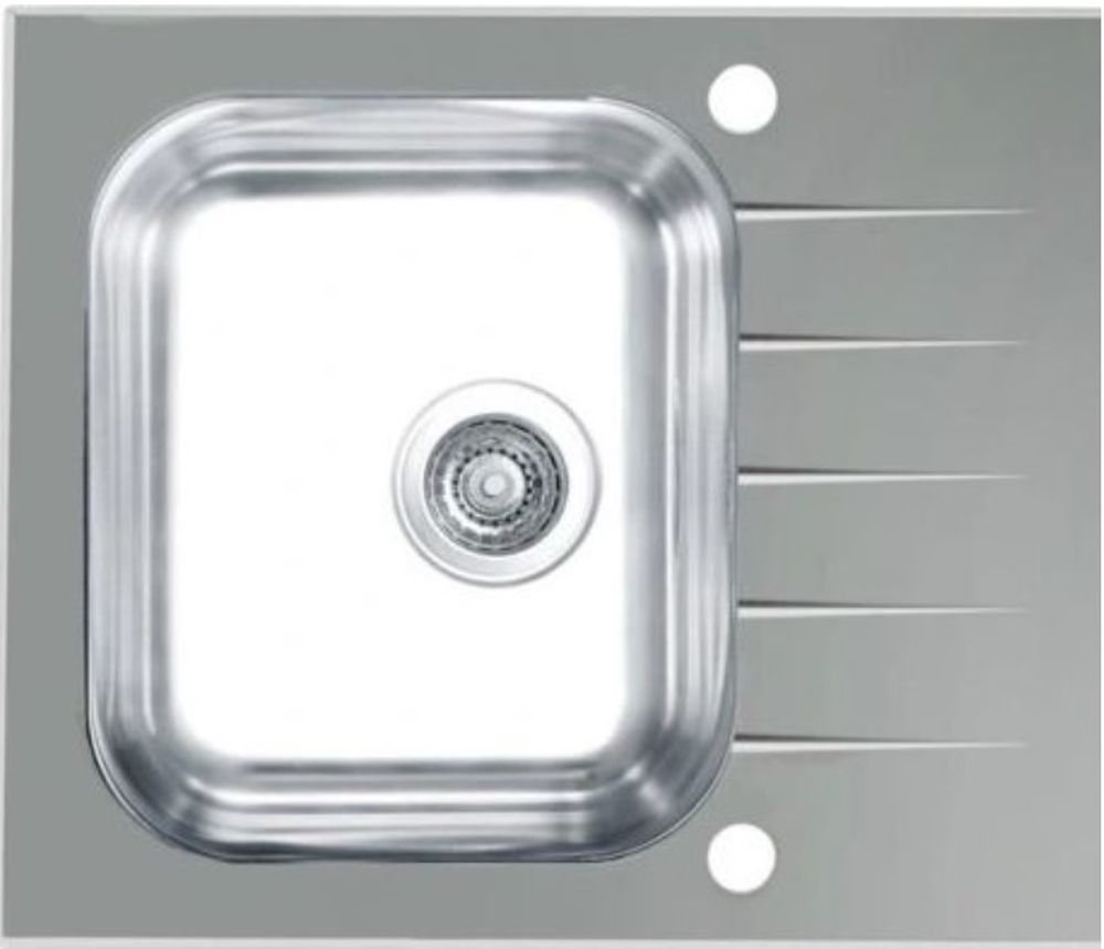 Alveus Vitro lavello in vetro e acciaio 60x50 cm acciaio 1130526