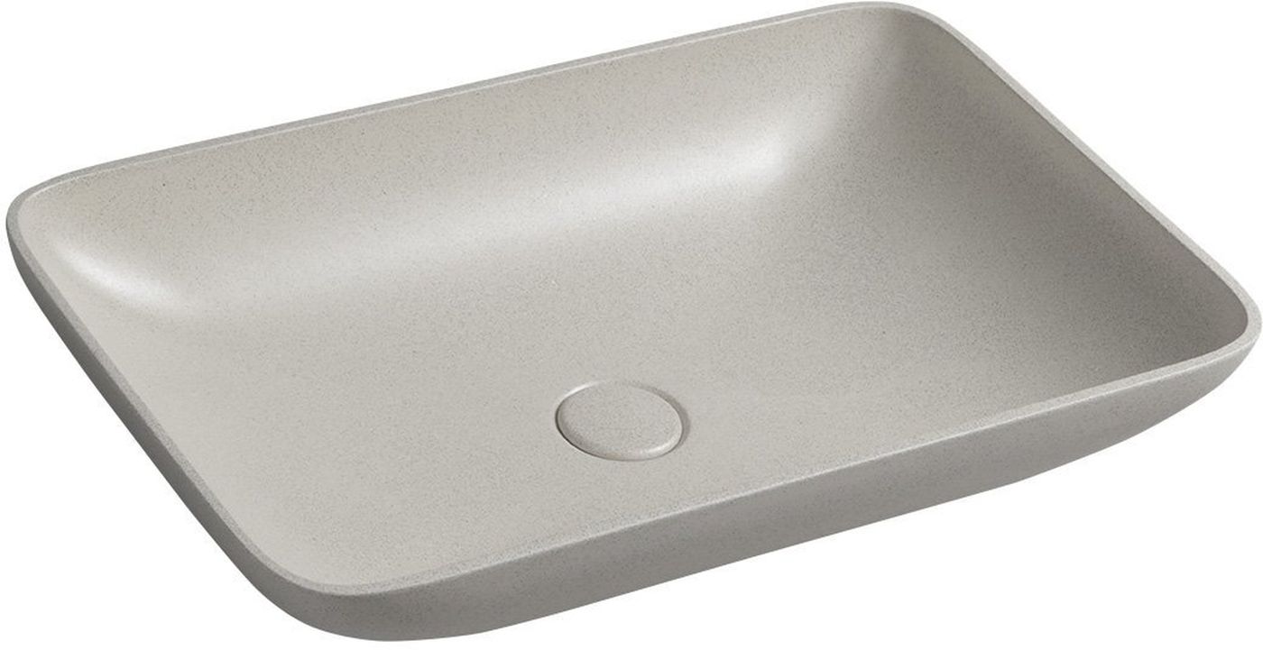 Sapho Infrane lavabo 57x37 cm rettangolare da appoggio marrone/beige AR460