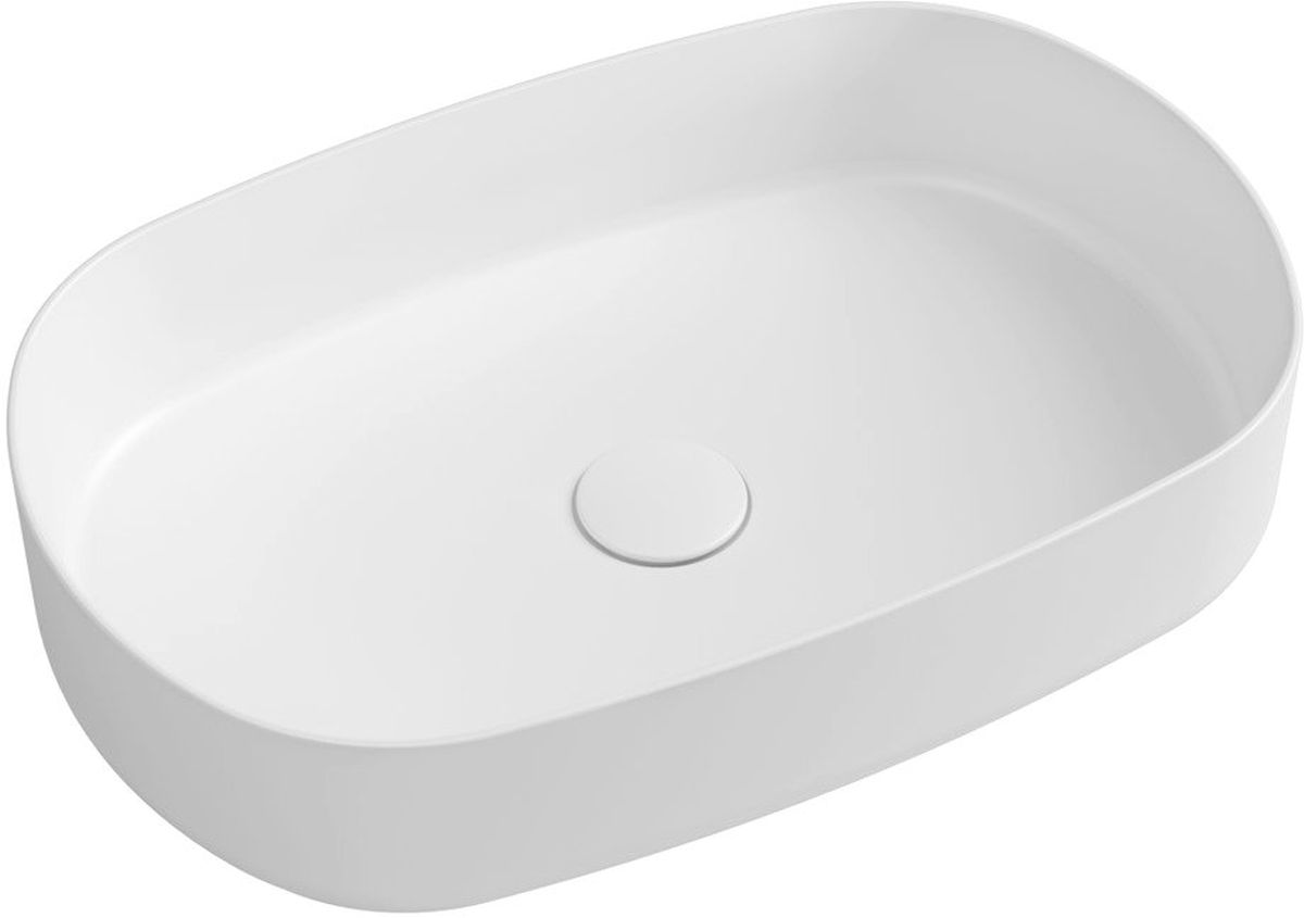 Isvea Infinity lavabo 55x36 cm ovale da appoggio bianco 10NF65055