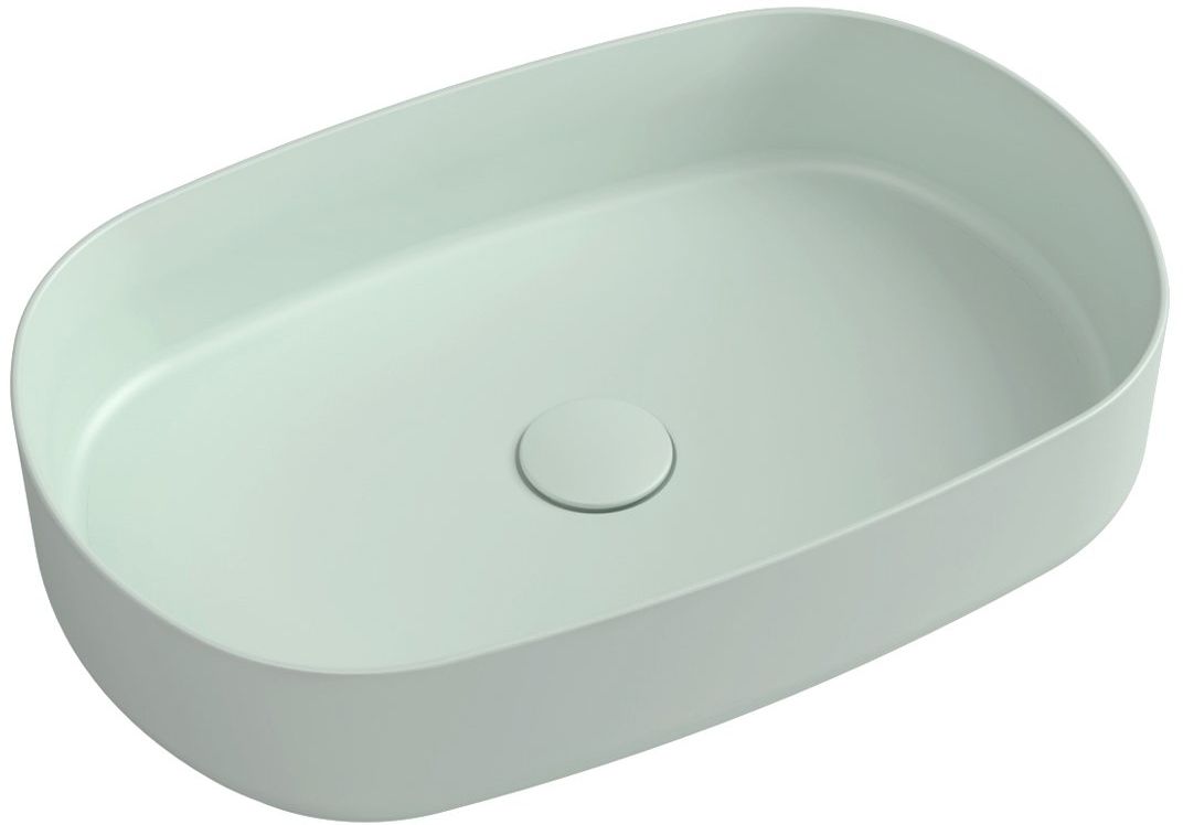 Isvea Infinity lavabo 55x36 cm ovale da appoggio verde 10NF65055-2T