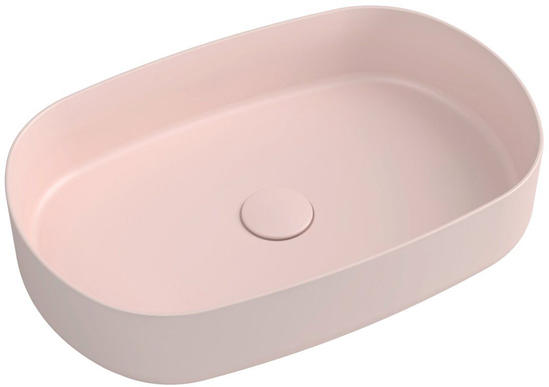 Isvea Infinity lavabo 55x36 cm ovale da appoggio rosa 10NF65055-2S