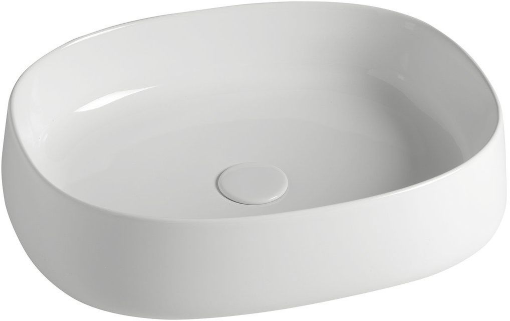 Sapho Jumper lavabo 50x40 cm rettangolare da appoggio bianco WH071